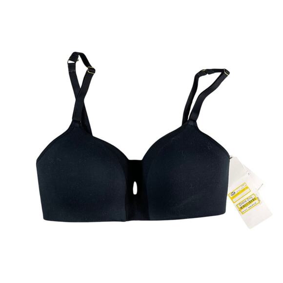 All You Lively Bra Womens 34D Black Wireless Padded Nylon Stretch NWT - Picture 1 of 7